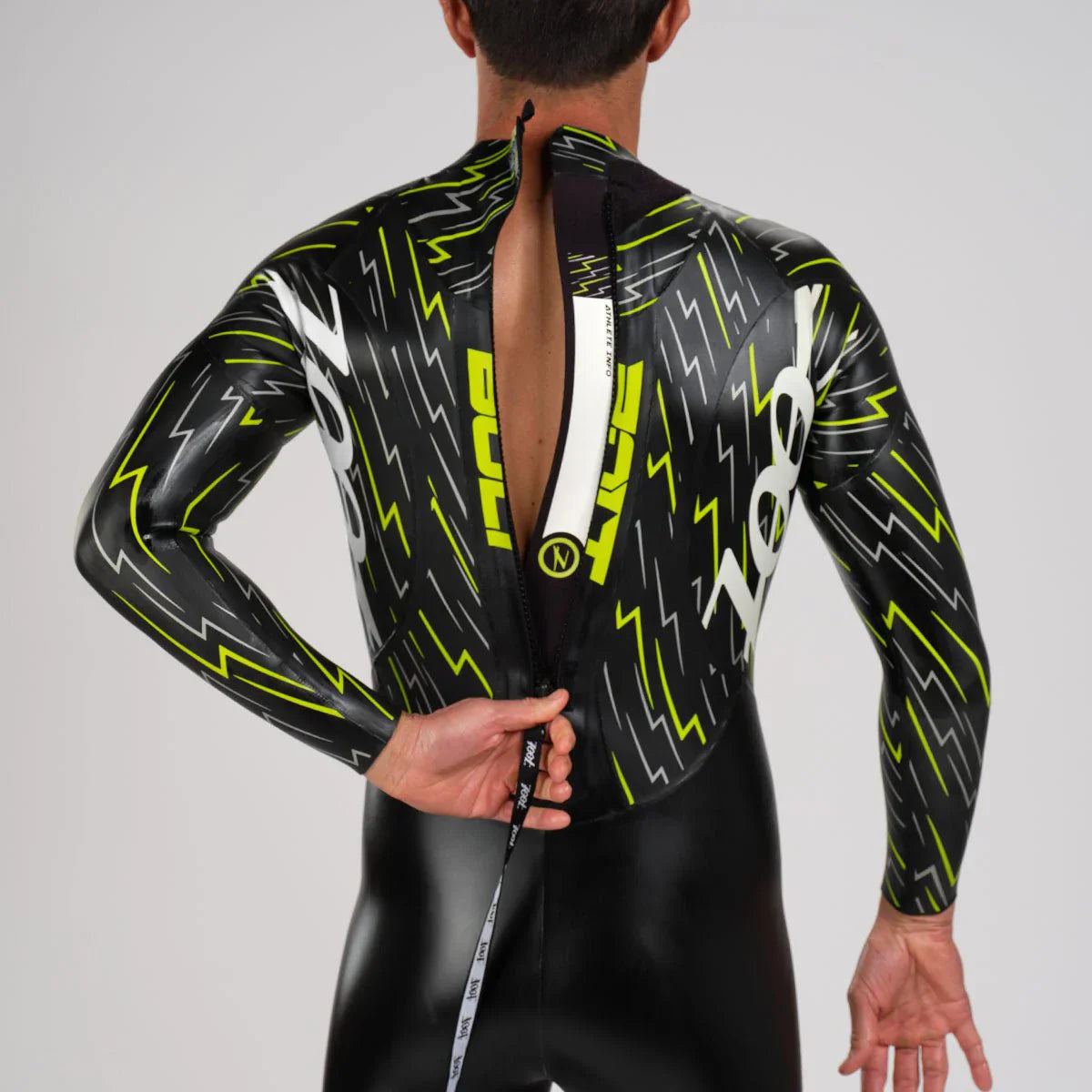ZOOT BOLT WETSUIT NEON GREEN/SILVER - Traje de Natación Neopreno Hombre