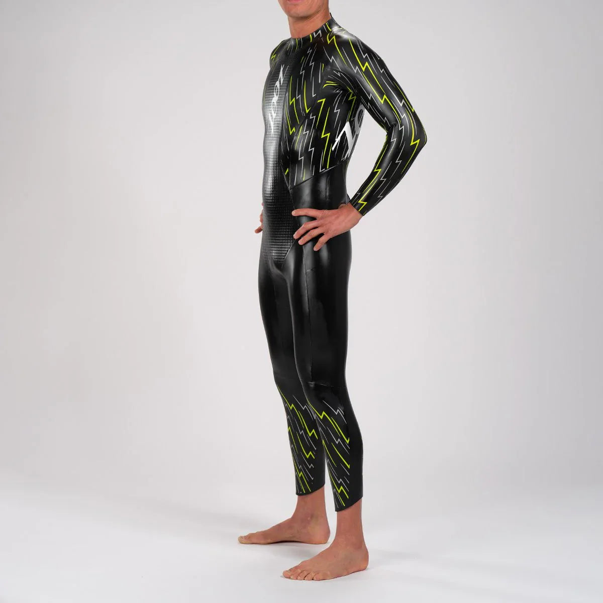 ZOOT BOLT WETSUIT NEON GREEN/SILVER - Traje de Natación Neopreno Hombre