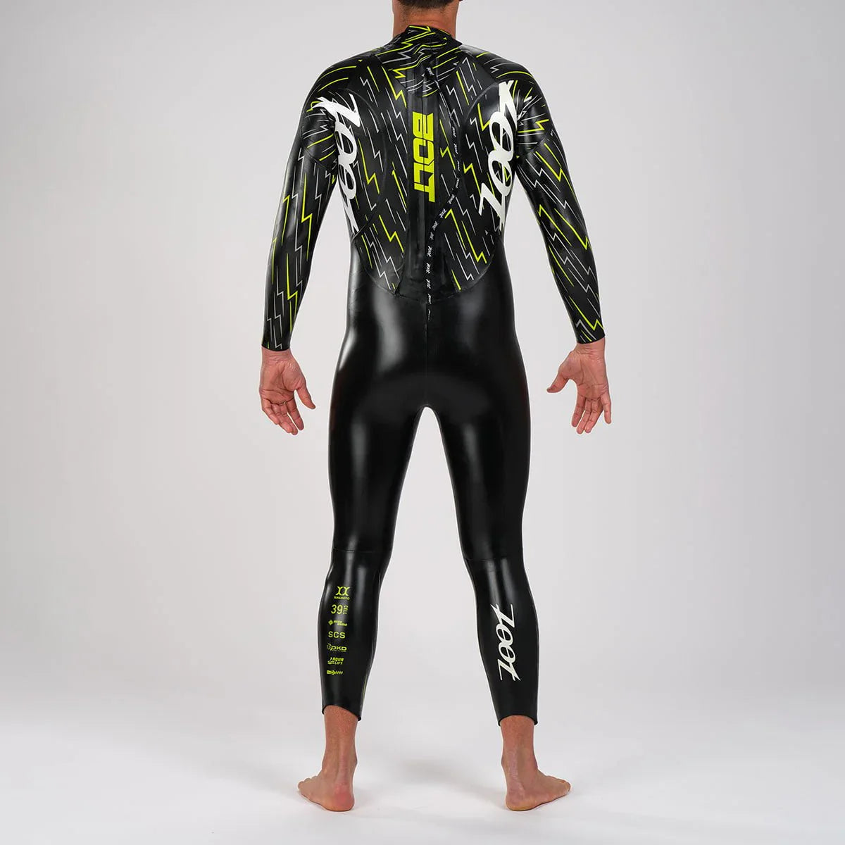 ZOOT BOLT WETSUIT NEON GREEN/SILVER - Traje de Natación Neopreno Hombre