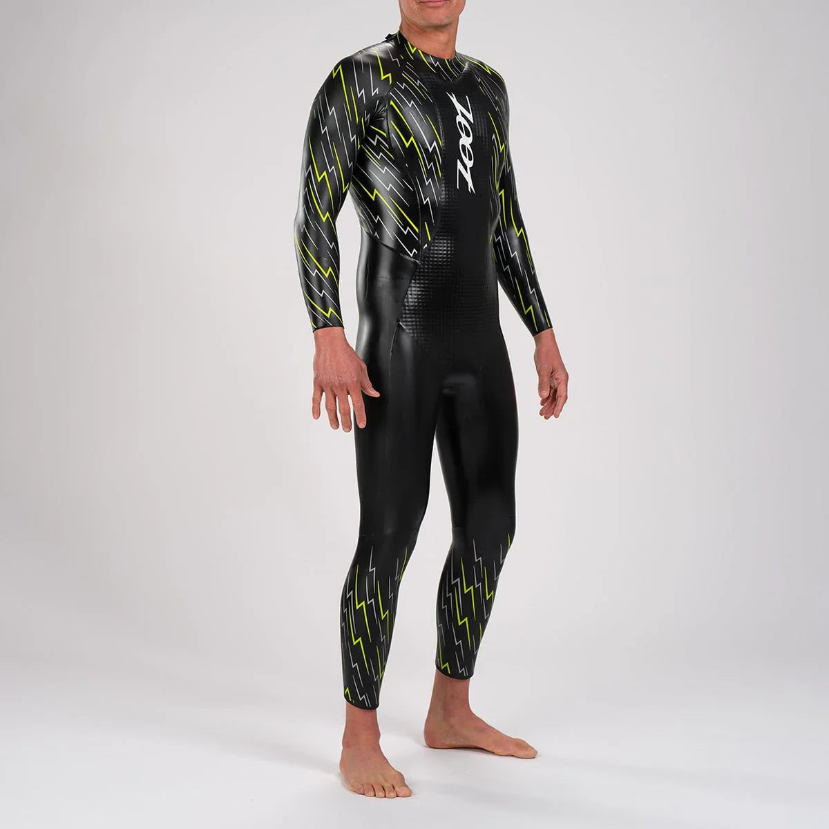 ZOOT BOLT WETSUIT NEON GREEN/SILVER - Traje de Natación Neopreno Hombre