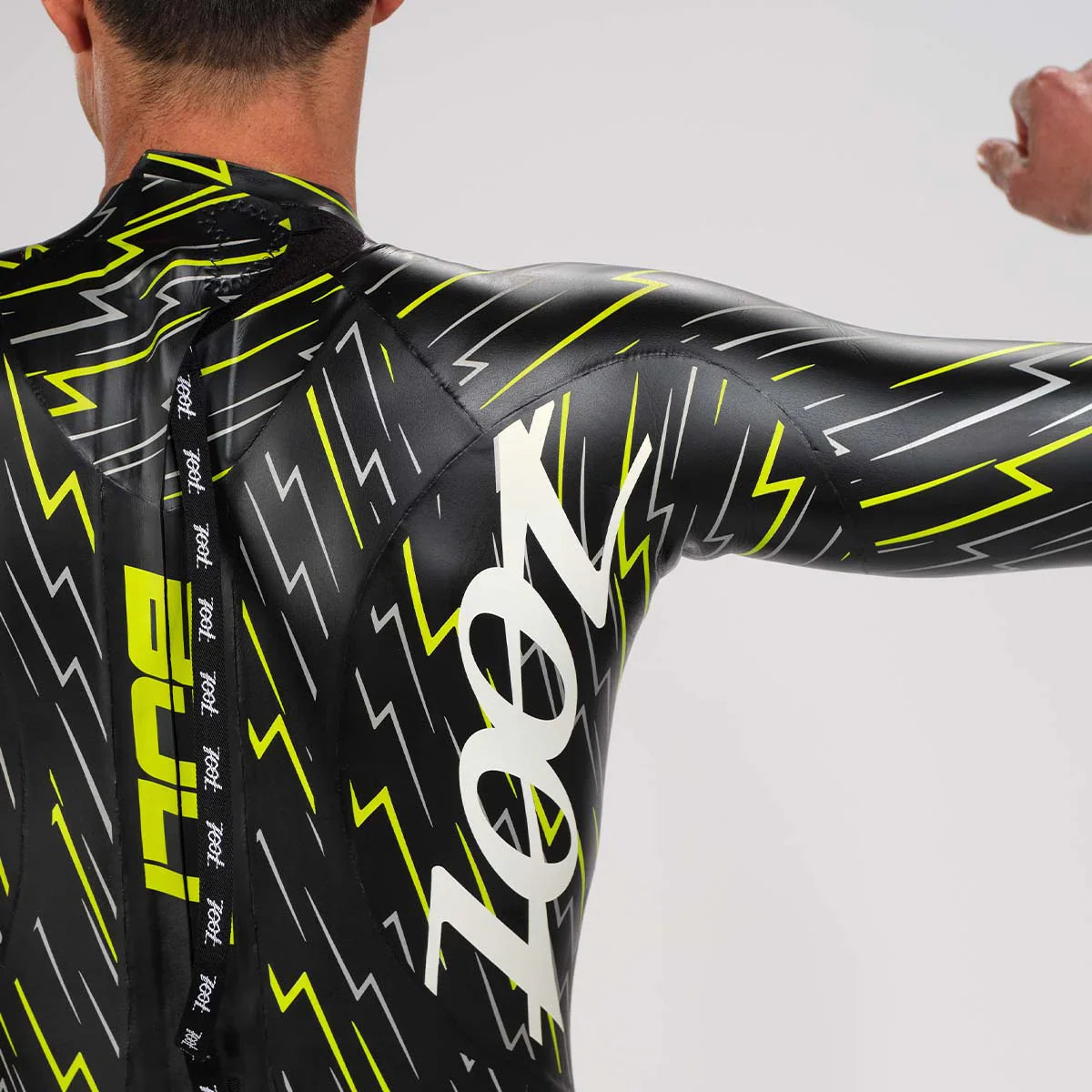 ZOOT BOLT WETSUIT NEON GREEN/SILVER - Traje de Natación Neopreno Hombre