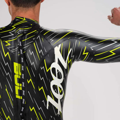 ZOOT BOLT WETSUIT NEON GREEN/SILVER - Traje de Natación Neopreno Hombre