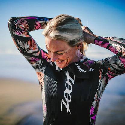 ZOOT KONA WETSUIT PINK FLORA - Traje de Natación Neopreno Mujer