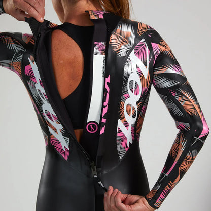 ZOOT KONA WETSUIT PINK FLORA - Traje de Natación Neopreno Mujer