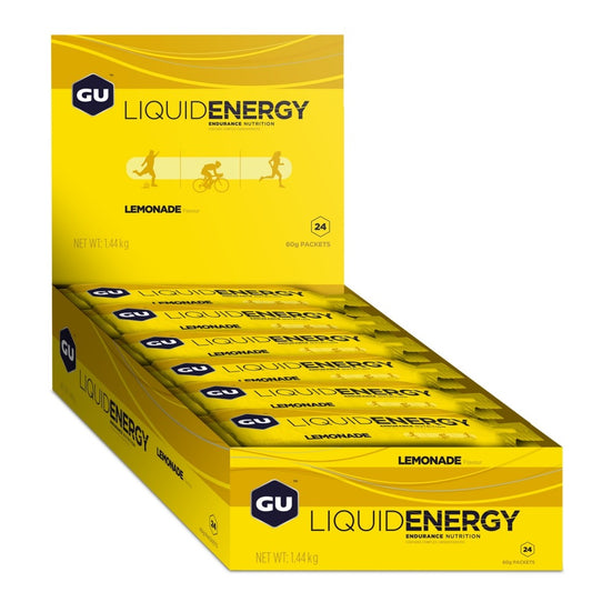 Caja de 12 Geles Liquidos GU Energy Gel 60g. Con y sin Cafeína (4 Sabores)