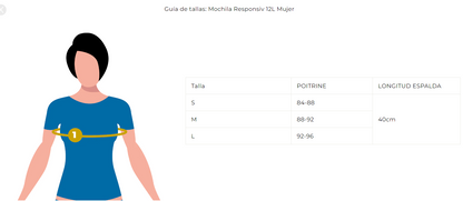 Mochila Trail Raidlight Responsiv 12 L MUJER R-BLACK / ICE BLUE