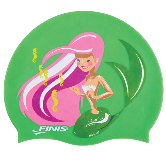 Gorra de Natación Silicona Niños (Sirena Verde) - Finis