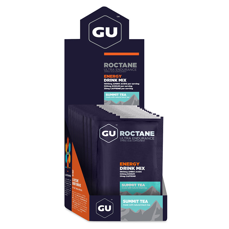 Bebida Deportiva GU Roctane Energy Drink Mix carbo (Caja de 10 sobres de 65g) (4 sabores)