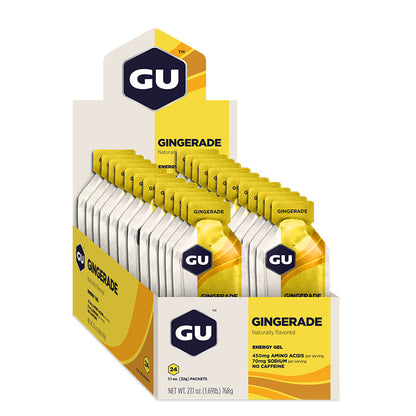 Caja de 24 Geles GU Energy Gel Original 32g (Sin Cafeina) (6 sabores)