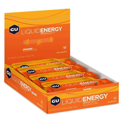 Caja de 12 Geles Liquidos GU Energy Gel 60g. Con y sin Cafeína (4 Sabores)