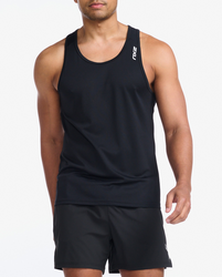 Polera Sin Mangas Hombre Aspire Singlet - Black/White - 2XU