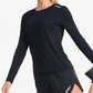 Polera de Running Manga Larga Mujer Aspire - Negro - 2XU