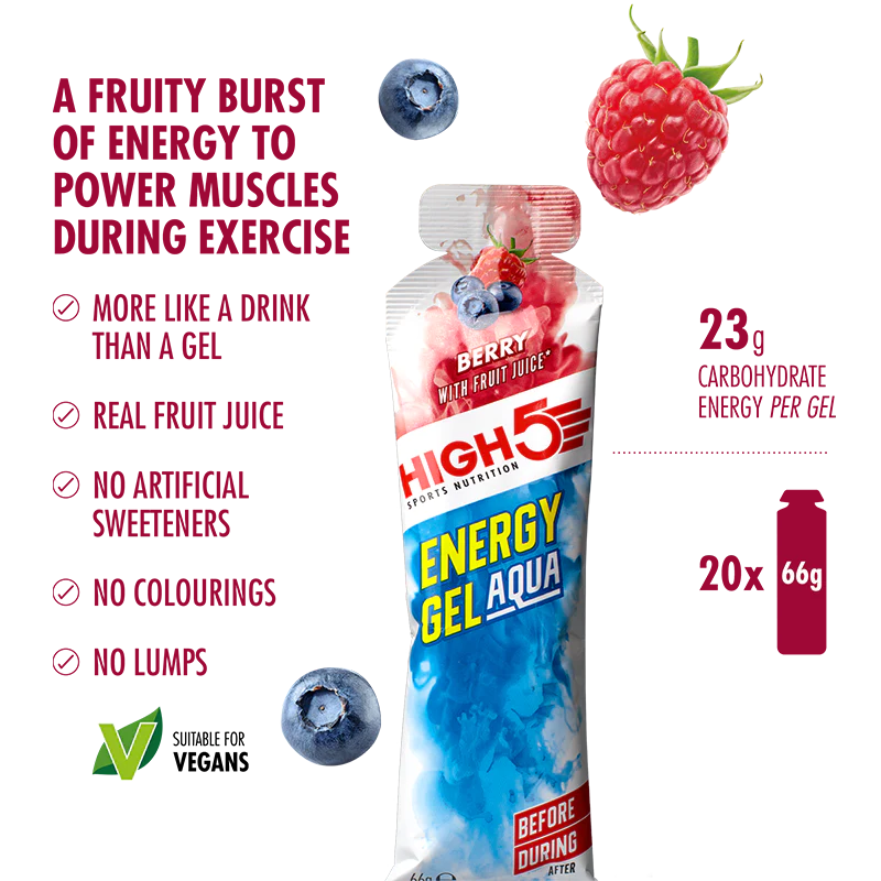 Energy Gel Aqua High5 Berries (Individual de 66g)