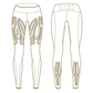 Calzas Compresión Mujer Light Speed Mid-Rise CompTight - Black/Gold Reflective - 2XU