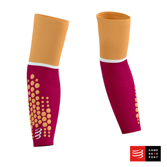 Manguillas Compressport ArmForce Ultralight Rojo - Naranjo