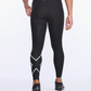 Calzas Hombre Aero Vent Compression Tights Black/Silver Reflective - 2XU