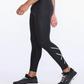 Calzas Hombre Aero Vent Compression Tights Black/Silver Reflective - 2XU