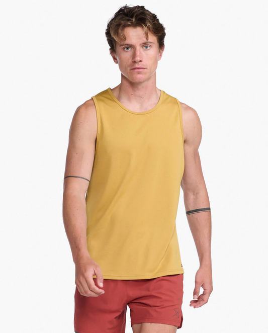 Polera Hombre Aero Tank Deep Gold/Black Reflective - 2XU