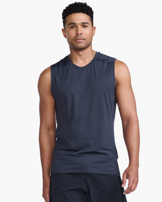 Polera de running Hombre 2XU Motion Tank India Ink/Black