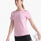 Polera de Running manga corta Mujer Aero - Rosado Reflectante - 2XU