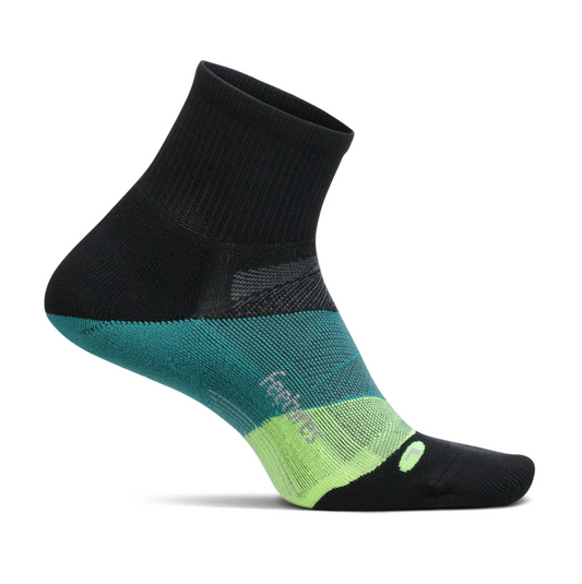Calcetín de Running Feetures Medio - Negro con verde