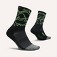 Calcetín deportivo Feetures Largo - Negro con turquesa