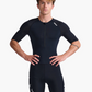 Traje de Triatlón Trisuit Hombre 2XU Core Sleeved - Negro Blanco