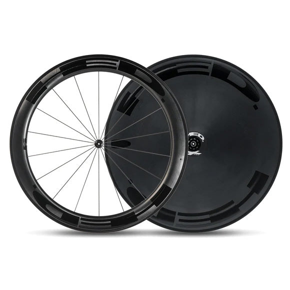 Set de ruedas HED Jet RC 60 Performance Black + Lenticular  (Freno Rim)