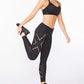Calzas Compresión Mujer Light Speed Mid-Rise CompTight - Black/Gold Reflective - 2XU