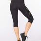 Calzas Mujer Light Speed Mid-Rise Comp 3/4 - Black/ Gold Reflective - 2XU