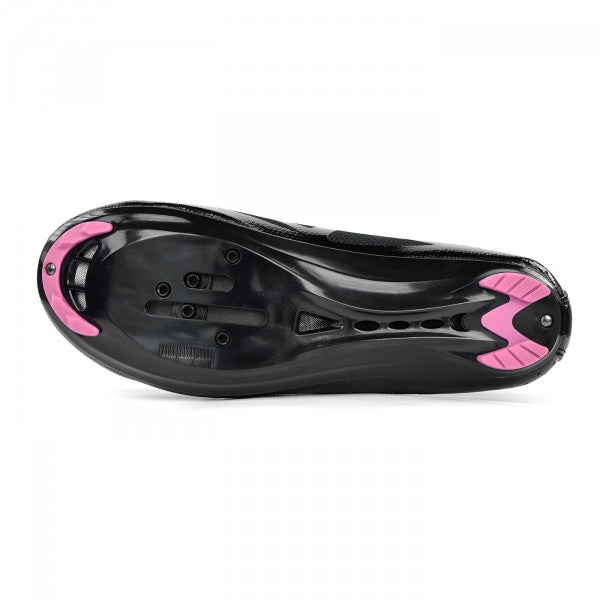 Zapato de ciclismo de Ruta Mujer EKOI JUST FOR HER Negro con toque rosado