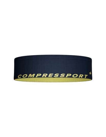 Free Belt Compressport - Banano, portanumero y más (Azul-amarillo)