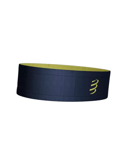 Free Belt Compressport - Banano, portanumero y más (Azul-amarillo)
