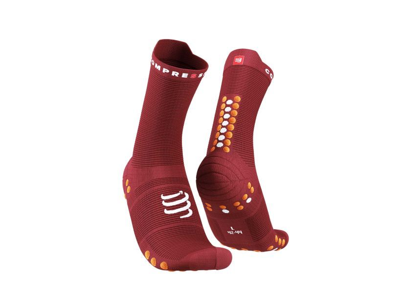 Calcetines de running Compressport Pro Racing v4.0 Rojo Naranjo