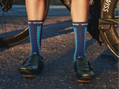 Calcetines de ciclismo Compressport Pro Racing  v4.0- Azules