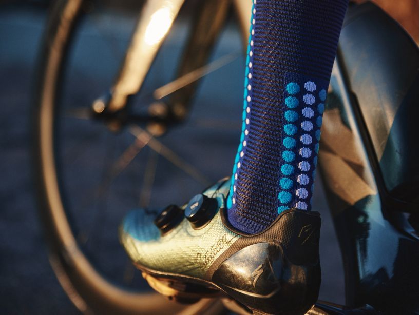 Calcetines de ciclismo Compressport Pro Racing  v4.0- Azules