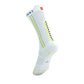 Calcetines Largos de ciclismo Compressport Pro Racing v4.0 - Blanco puntos amarillos