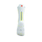 Calcetines Largos de ciclismo Compressport Pro Racing v4.0 - Blanco puntos amarillos
