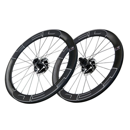 HED Set Vanquish Pro - Juego de Ruedas Ciclismo de Ruta. Perfiles 45, 62, 84 (Freno de disco)